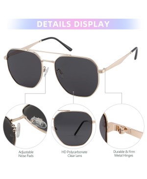 Retro Fashion Square Aviator Sunglasses