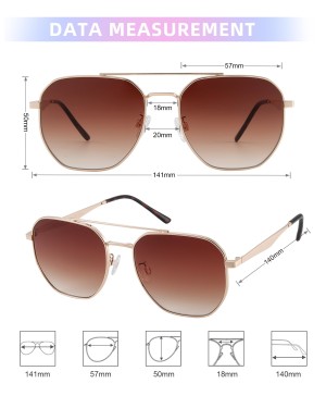 Fashionable retro aviator sunglasses for men and women