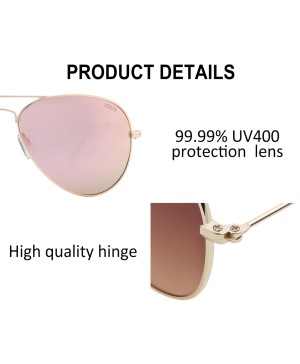 Pink Style Light Metal Polarized Aviator Sunglasses