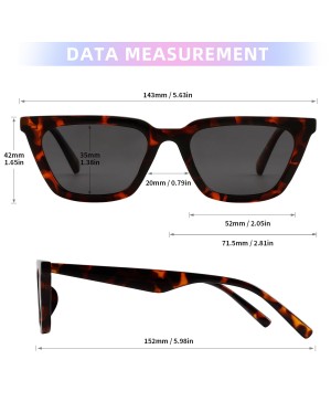 Women's Polarized Small Frame Square Protective Cat-Eye Sunglasses