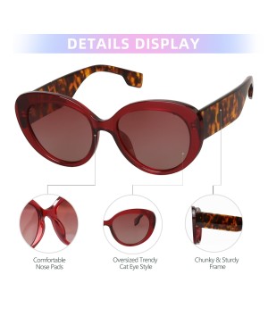 Women's Retro Round Polarized Sunglasses