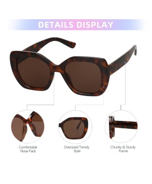 Women's Oversized Square Fashion Cat Eye Glasses